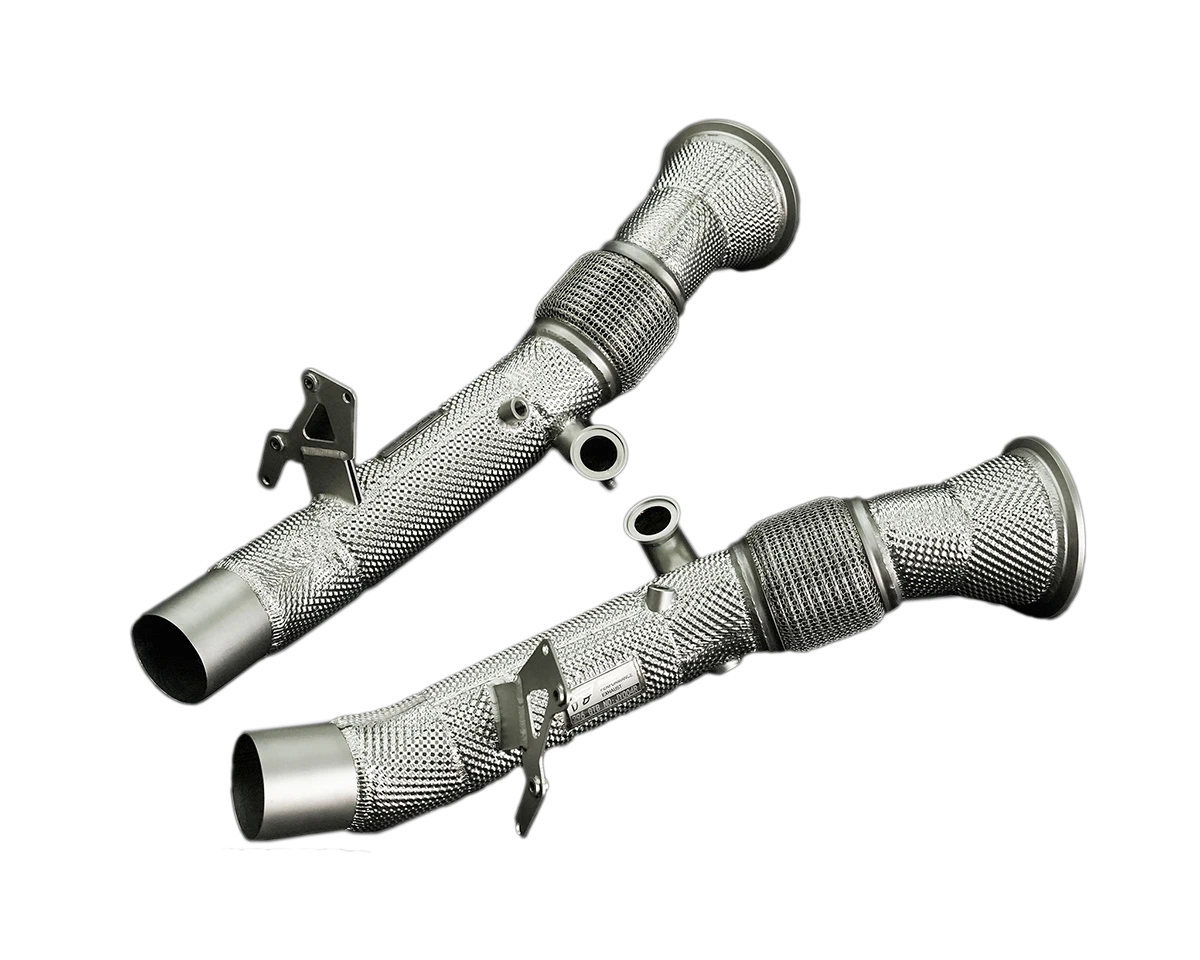 ipe ferrari 296 downpipes heat shield