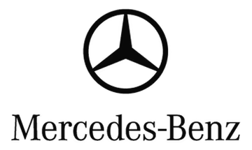 Mercedes-Benz logo with black text on a white background