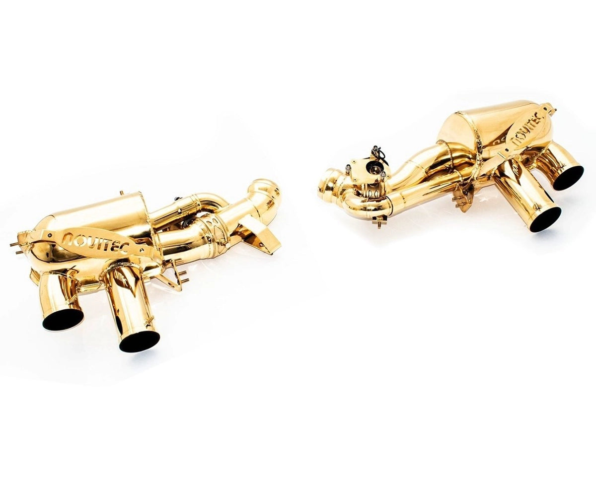NOVITEC exhaust system with flap regulation for Ferrari Purosangue in gold plated