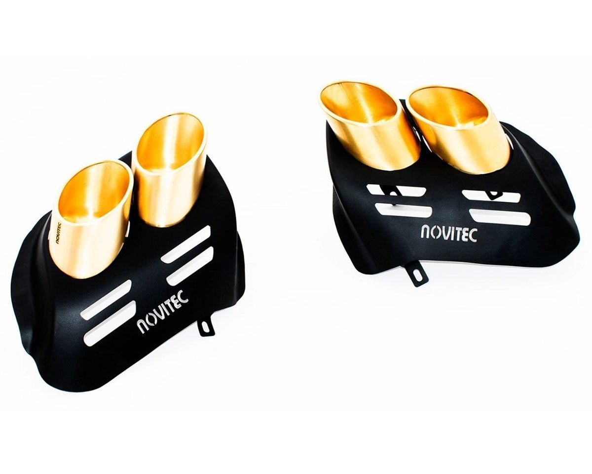 NOVITEC gold-plated stainless steel tailpipes for Ferrari Purosangue