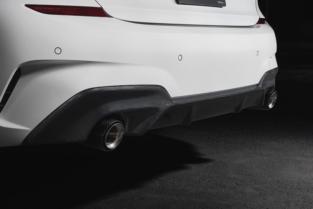 3ddesign bmw g20 g21 diffuser double exhaust carbon 