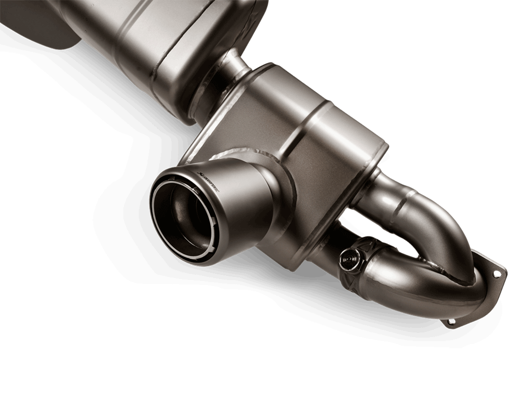 Akrapovic titanium tailpipe Porsche 718 GT4 RS Cayman