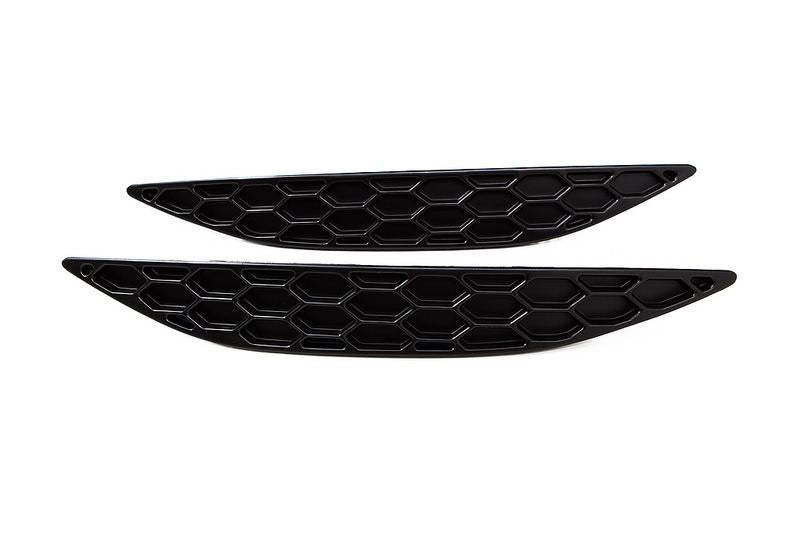 acexxon vw mk7 golf gti honeycomb rear reflector insert gloss black 