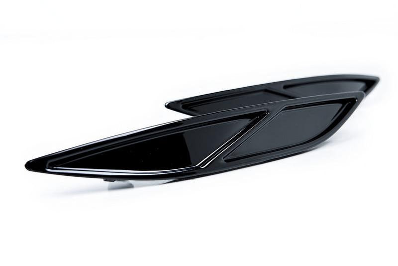acexxon vw mk7 golf r diagonal slat rear reflectordelete insert gloss black 