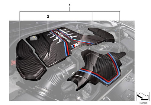 BMW M5 F90 engine cover M performance - extention kit 11122455570