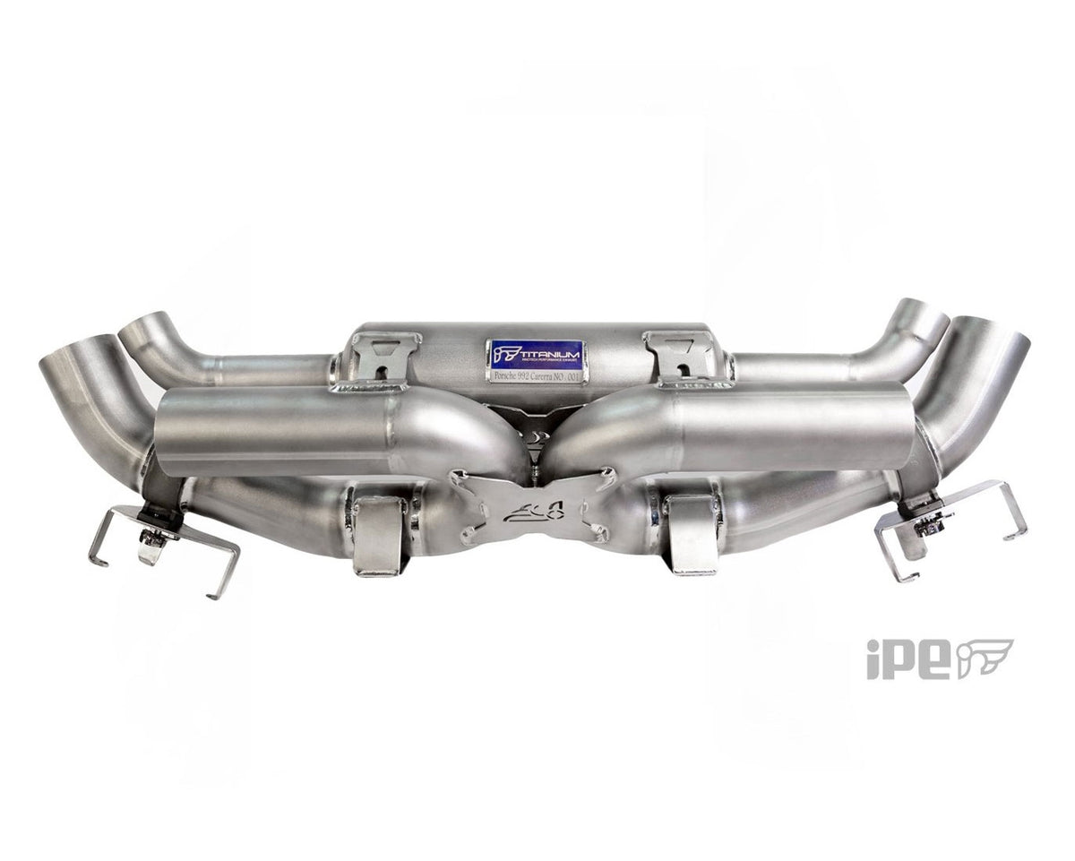 IPE Exhaust muffler Porsche 992 turbo, titanium