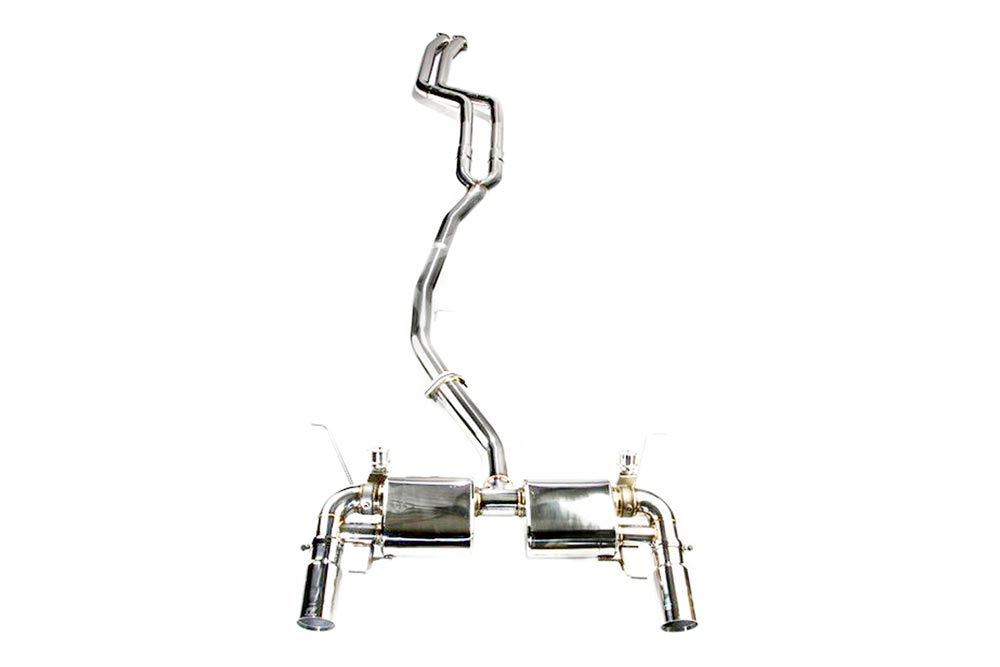 ipe innotech performance exhaust performance line bmw e90 e92 335i front y pipe valvetronic muffler single tips 2 3 