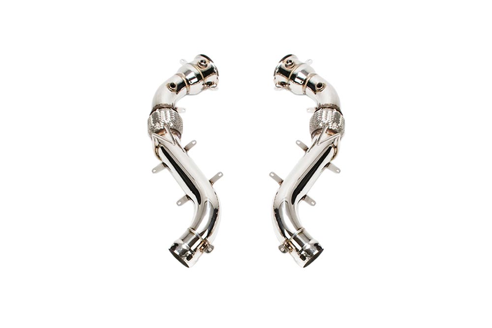 ipe innotech performance exhaust performance line mclaren mp4 12c cat bypass pipes 4 