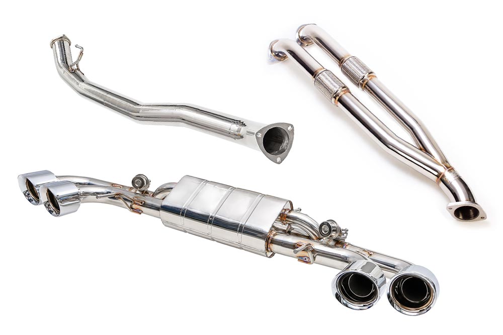 ipe innotech performance exhaust performance line nissan gt r r35 y mid pipe valvetronic muffler remote control module tips 5 