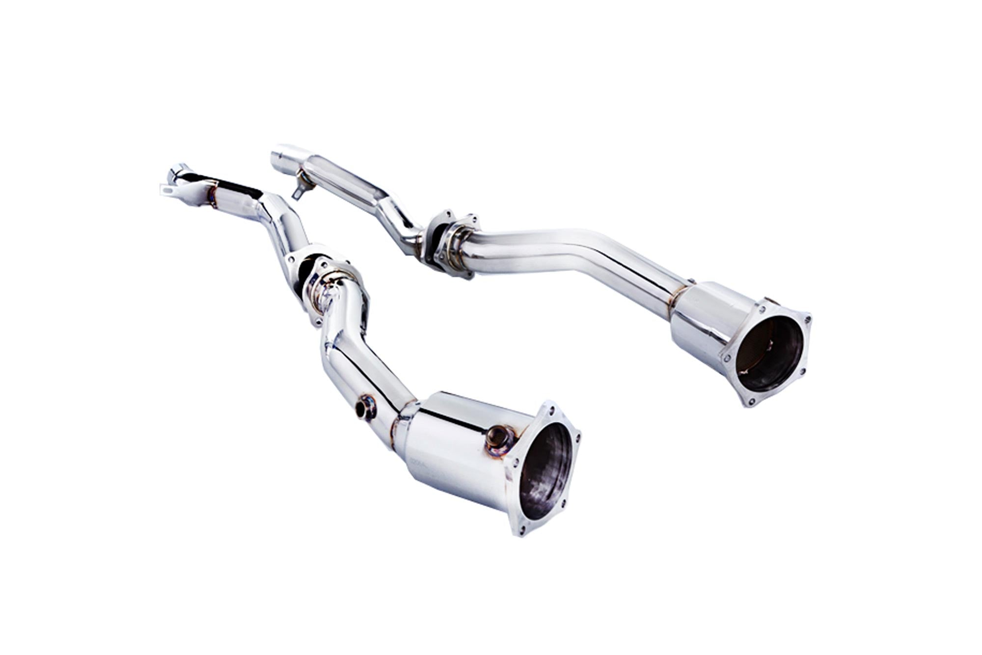 ipe innotech performance exhaust performance line porsche 958 cayenne turbo cat front pipes 1 3 