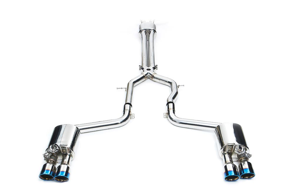 ipe innotech performance exhaust performance line porsche 970 panamera turbo mid pipe valvetronic muffler tips 5 