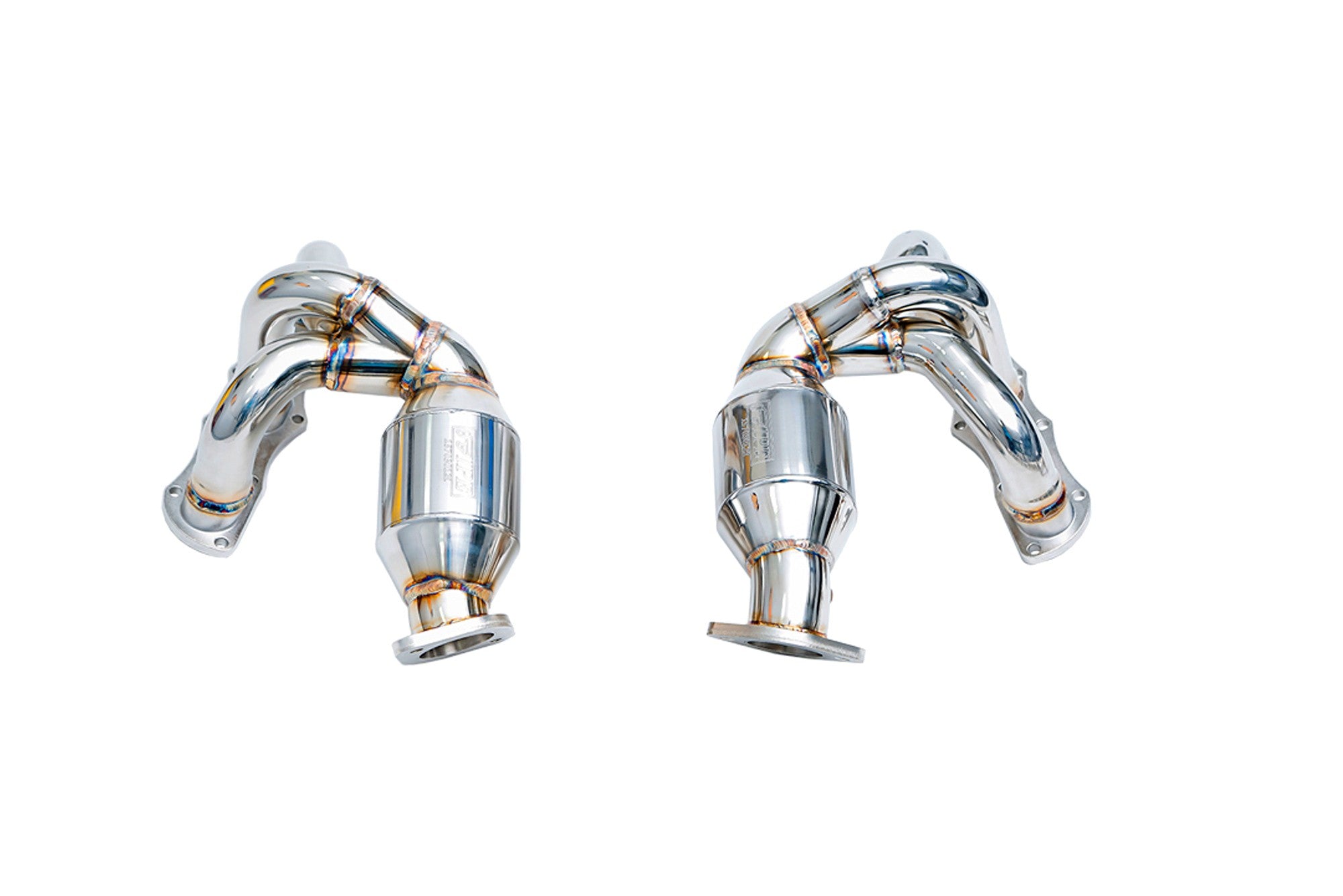 ipe innotech performance exhaust performance line porsche 981 cayman gt4 headers cat 1 3 