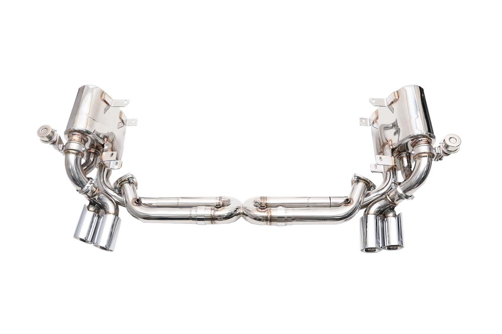 ipe innotech performance exhaust performance line porsche 996 carrera cat bypass x pipe valvetronic muffler tips 2 3 