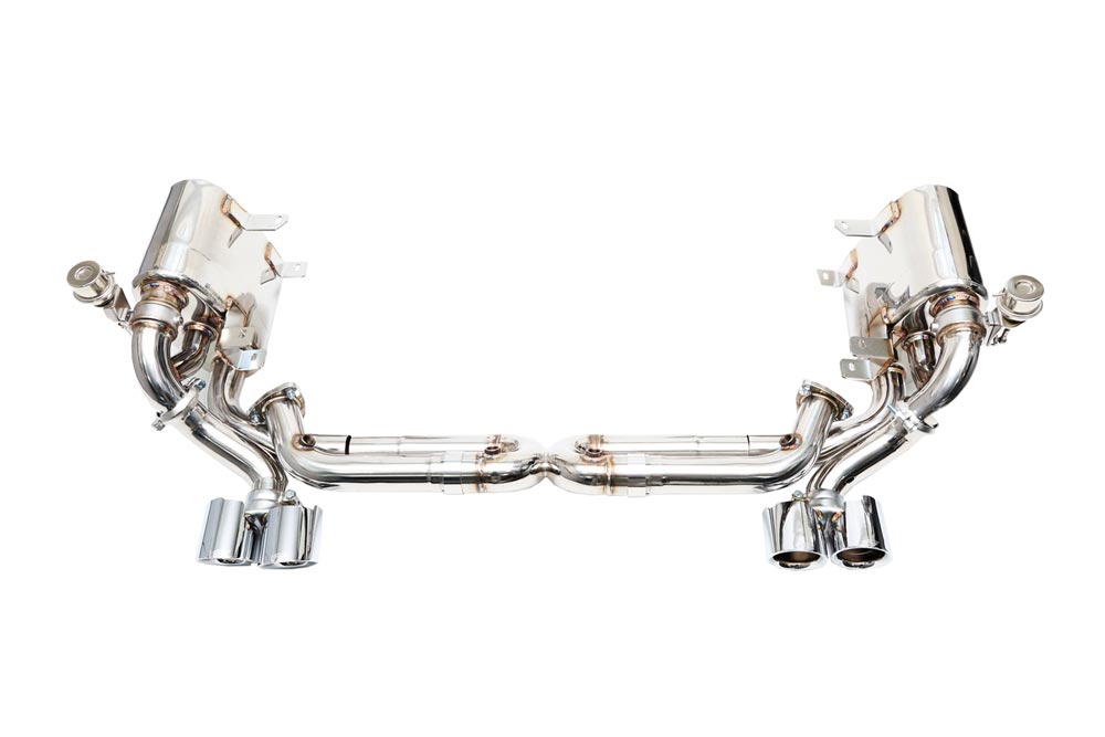ipe innotech performance exhaust performance line porsche 997 carrera x pipe valvetronic muffler tips 2 4 