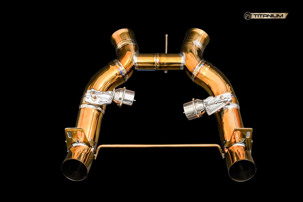 ipe innotech performance exhaust titanium line mclaren mp4 12c valvetronic muffler link pipe 1 