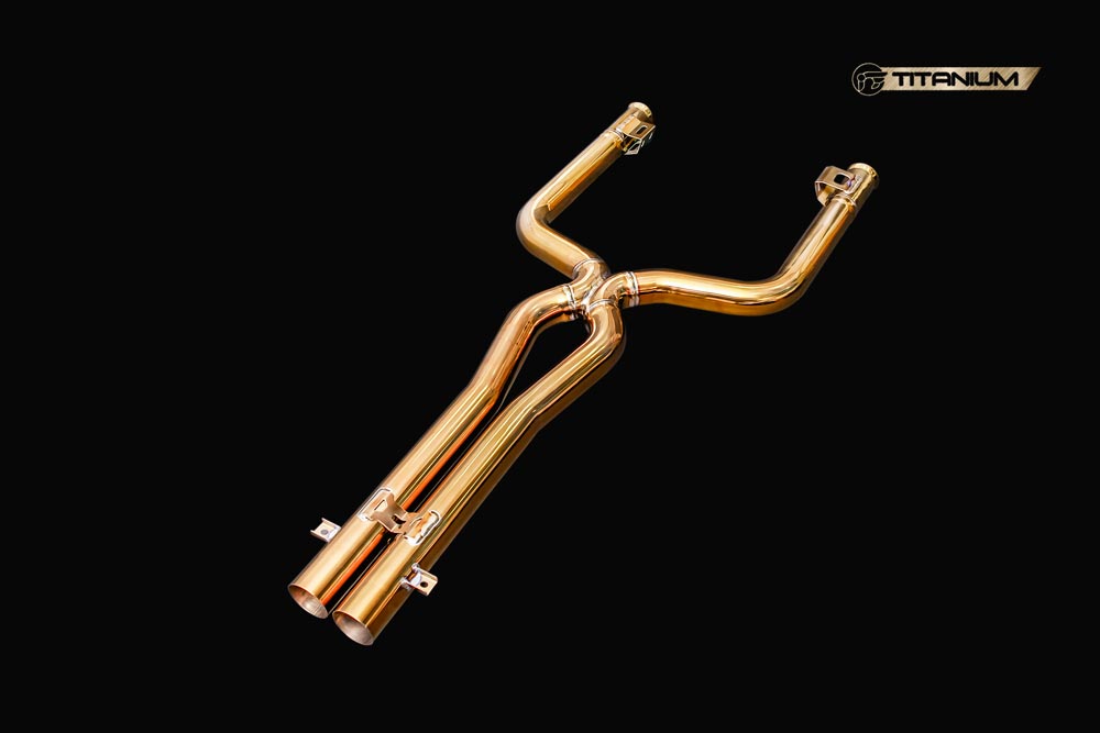 ipe innotech performance exhaust titanium line mercedes benz w205 c63 amg x pipe 1 
