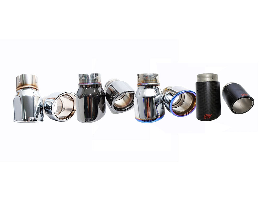 IPE Tailpipes chrome, black chrome, titanium and carbon
