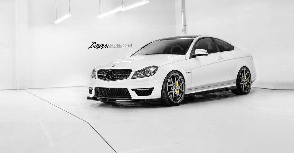 mercedes benz c63 amg w204 coupe vorsteiner carbon fiber front add on spoiler 3 