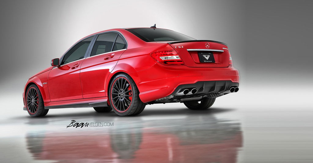 mercedes benz c63 amg w204 sedan facelift vorsteiner carbon fiber side skirt 2 3 