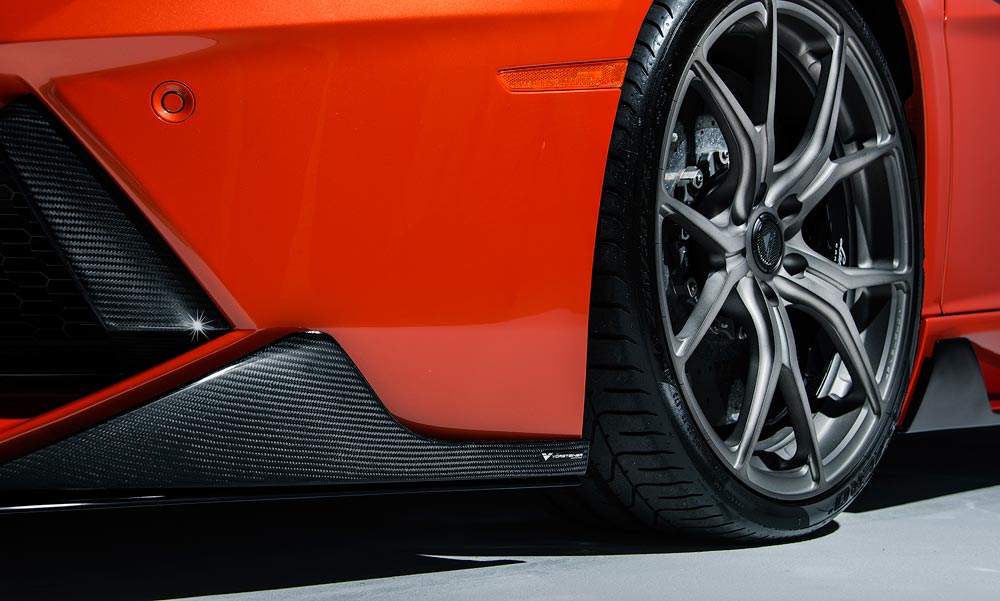 vorsteiner aventador v aero carbon fiber front splitters 3 3 