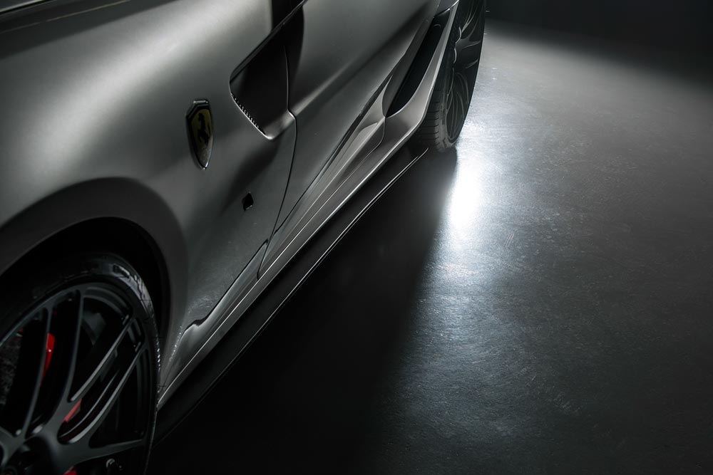 vorsteiner ferrari 599 vx aero sideskirt extensions blades 1 2 
