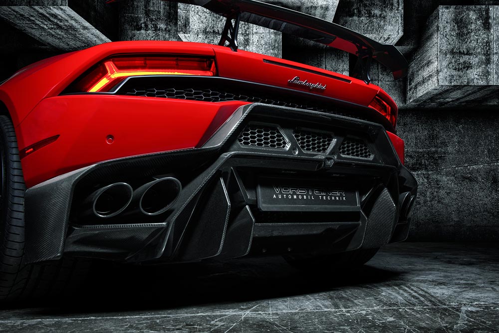 vorsteiner novara edizione rear bumper diffuser for lamborghini huracan 2 3 