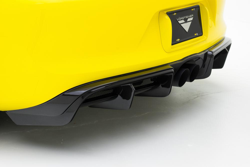 vorsteiner v cs aero rear diffuser for porsche 981 cayman gt4 4 5 