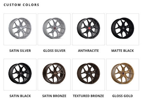 Vossen HF5 color finish options